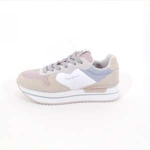 Sneaker beige roos grijs